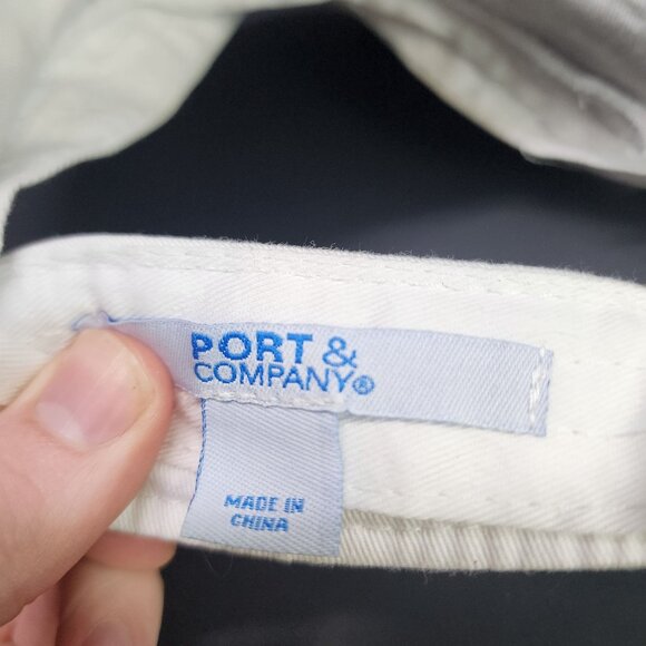 Port & Company Air Force Grandmother Sun Visor Hat Cap White Embroidered - Picture 3 of 6